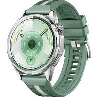 Huawei Watch GT 6 46 мм (серебристый, с зеленым плетеным ремешком, международная версия) Image #1