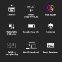 Royal Kludge RK100 RGB (белый, RK Red) Image #7