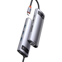 Baseus Metal Gleam Series 8-in-1 Multifunctional Type-C HUB Docking Station CAHUB-CV0G Image #6
