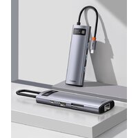 Baseus Metal Gleam Series 8-in-1 Multifunctional Type-C HUB Docking Station CAHUB-CV0G Image #10