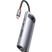 Baseus Metal Gleam Series 8-in-1 Multifunctional Type-C HUB Docking Station CAHUB-CV0G Image #4