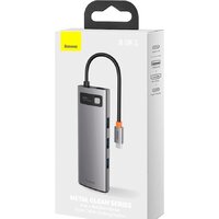 Baseus Metal Gleam Series 8-in-1 Multifunctional Type-C HUB Docking Station CAHUB-CV0G Image #20