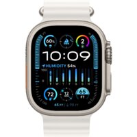 Apple Watch Ultra 2 LTE 49 мм (титановый корпус, титановый/белый, ремешок из эластомера) Image #2
