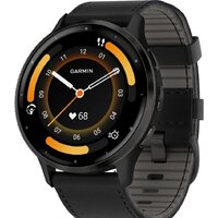 Garmin Venu 3 (черный, с кожаным ремешком)