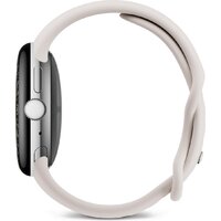 Google Pixel Watch 4 41 мм (глянцевый серебристый/фарфор, спортивный силиконовый ремешок) Image #4