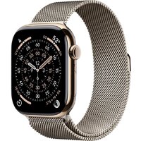 Apple Watch Series 11 LTE 46 мм (титановый корпус, золотистый/природный, миланская петля)