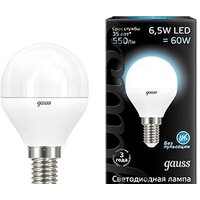 Gauss E14 6.5 Вт 4100 К 105101207 (10шт)